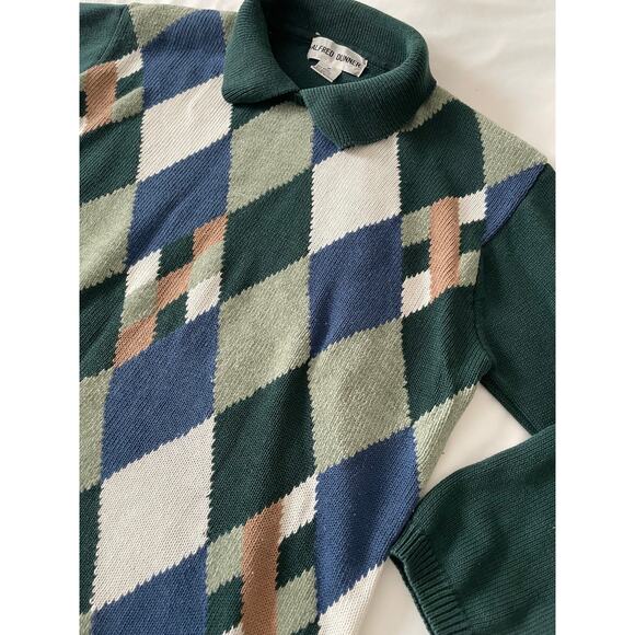 Vtg. Alfred Dunner Green Sweater SZ M - Picture 2 of 6